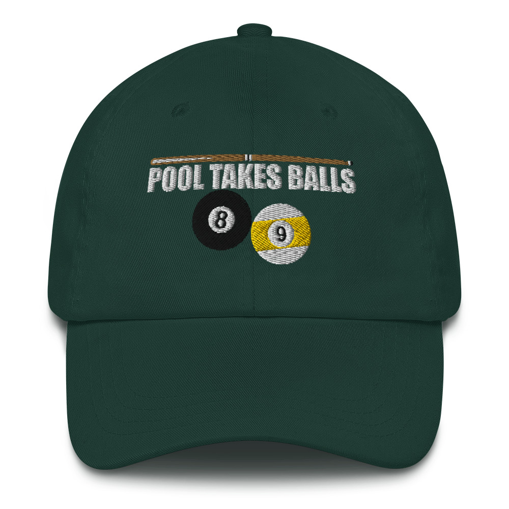 Pool Takes Balls cap Dr. Dave Billiard TShirts, Mugs, Caps, Posters