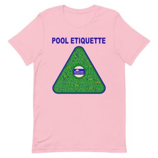 "Pool Etiquette Rack" pool and billiard T-shirt