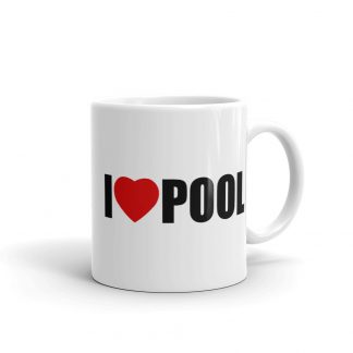"I Love Pool" pool and billiard mug
