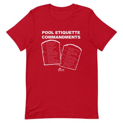 "Pool Etiquette Commandments" billiard T-shirts