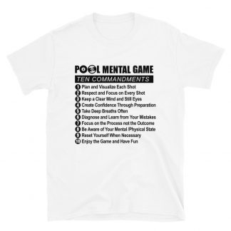 "Mental Game Commandments" pool and billiard T-shirt