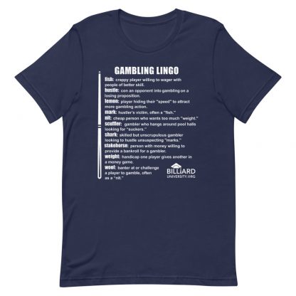 "Gambling Lingo" pool and billiard T-shirt