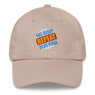 "Eat, Sleep, Play Pool, Repeat" pool and billiard baseball caps