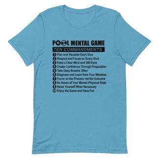 "Mental Game Commandments" pool and billiard T-shirt