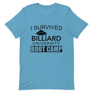 "BU Boot Camp Survivor" pool and billiard T-shirt