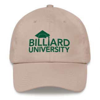 "Billiard University" pool and billiard baseball cap