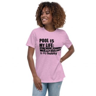 "Pool is My Life – boyfriend" pool and billiard T-shirt