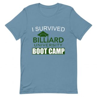 "BU Boot Camp Survivor" pool and billiard T-shirt