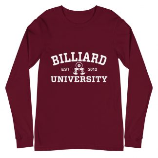 "Classic Billiard University" pool and billiard long sleeve T-shirt
