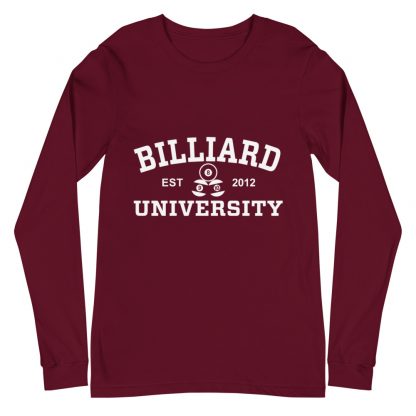 "Classic Billiard University" pool and billiard long sleeve T-shirt