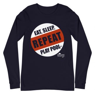 "Eat and Sleep Pool" pool and billiard long-sleeve T-shirt