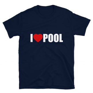 "I Love Pool" pool and billiard T-shirt