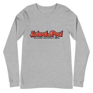 "School of Pool" pool and billiard long sleeve T-shirt