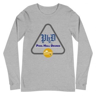 "Pool Hall Degree" pool and billiard long-sleeve T-shirt