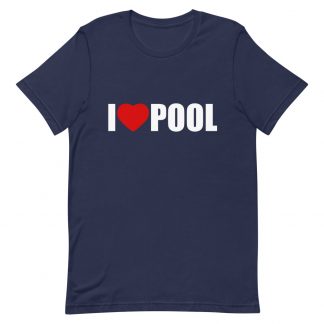 "I Love Pool" pool and billiard T-shirt