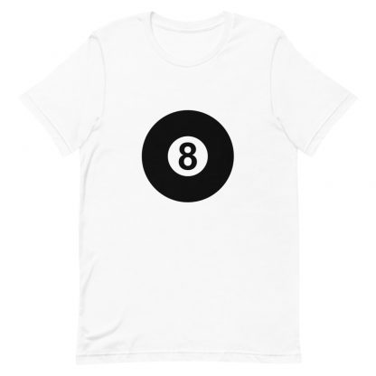 Eight Ball – black ink – premium unisex T-shirt - Dr. Dave Billiard T ...