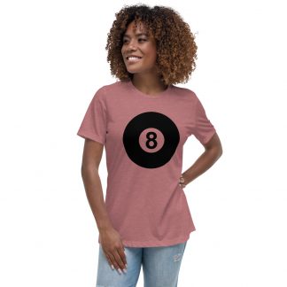 Eight Ball – black ink – women's cut T-shirt
