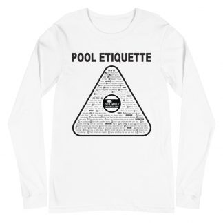 "Pool Etiquette" pool and billiard long-sleeve T-shirt