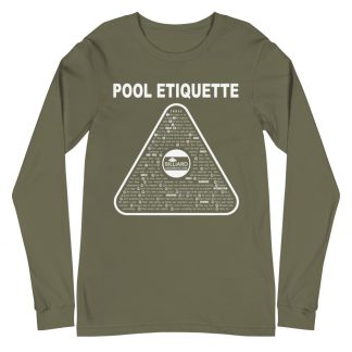 "Pool Etiquette" pool and billiard long-sleeve T-shirt