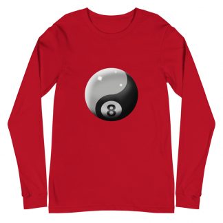 "Pool Ball Yin and Yang" pool and billiard long-sleeve T-shirt