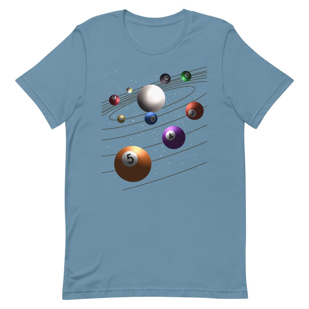 "Pool Solar System" pool and billiard T-shirt
