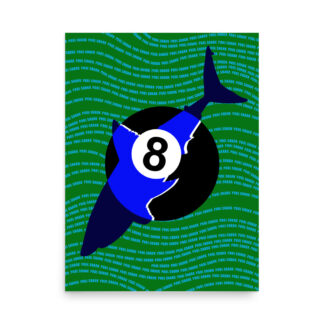 Pool Shark 8-Ball Waves Poster