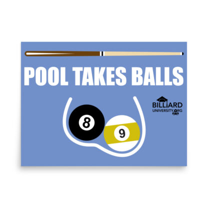 Pool Takes Balls Poster