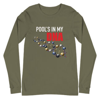Pool's in my DNA - color ink - unisex long-sleeve T-shirt