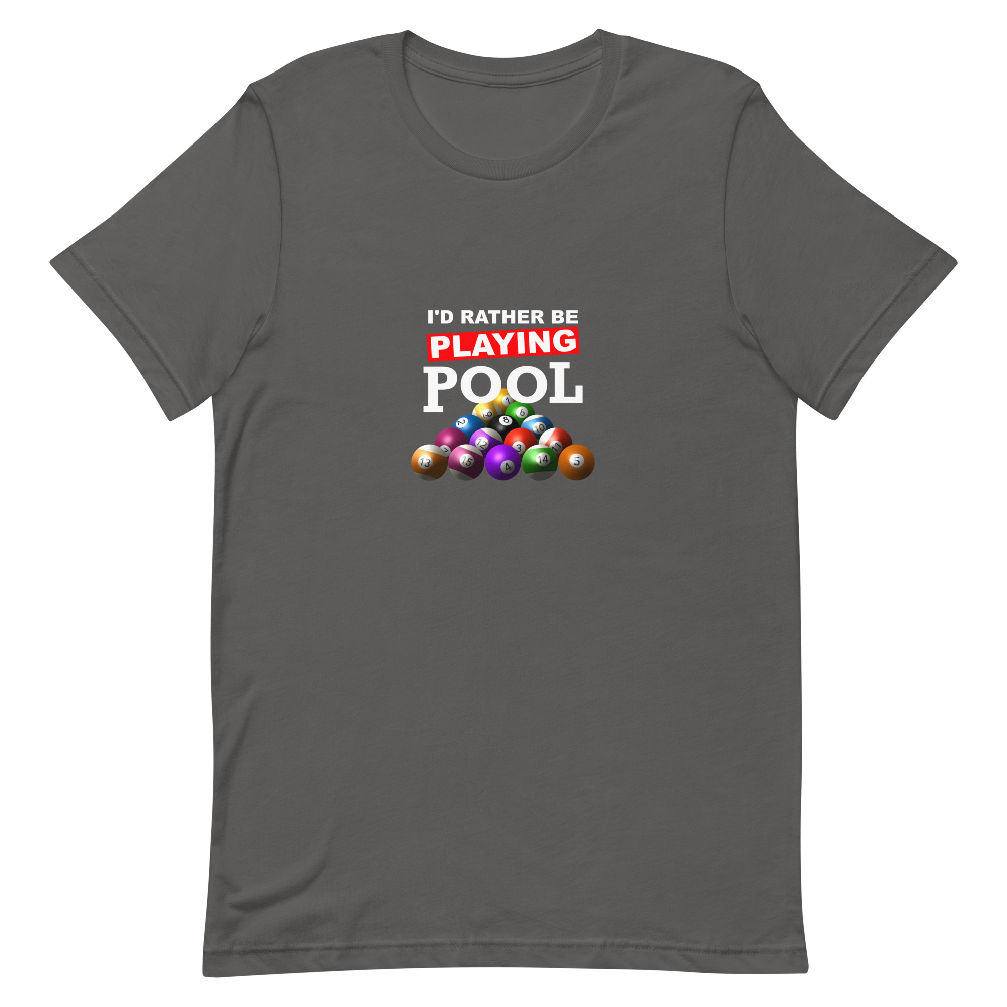 I'd Rather Be Playing Pool – color ink – premium unisex T-shirt - Image 8