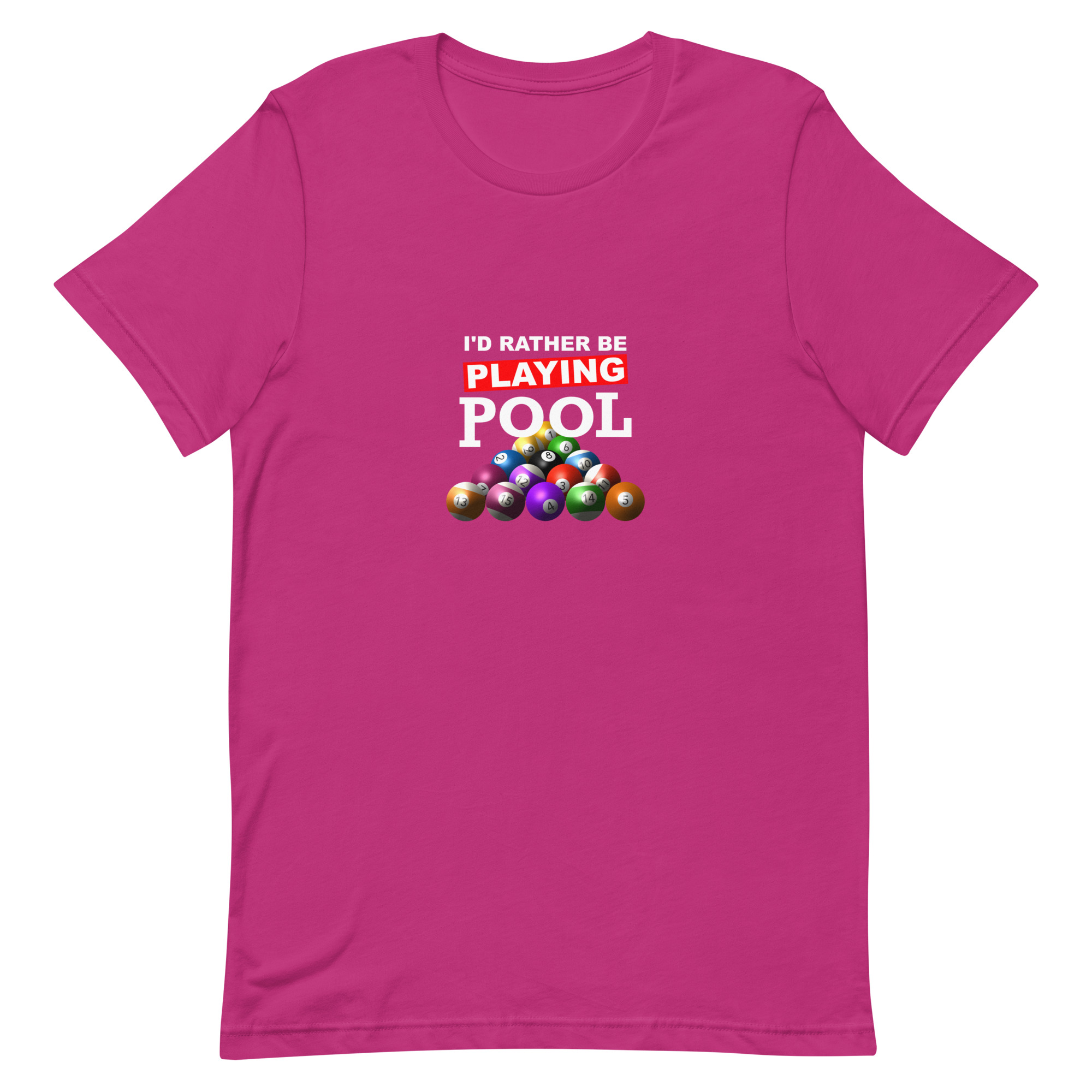 I'd Rather Be Playing Pool – color ink – premium unisex T-shirt - Image 7