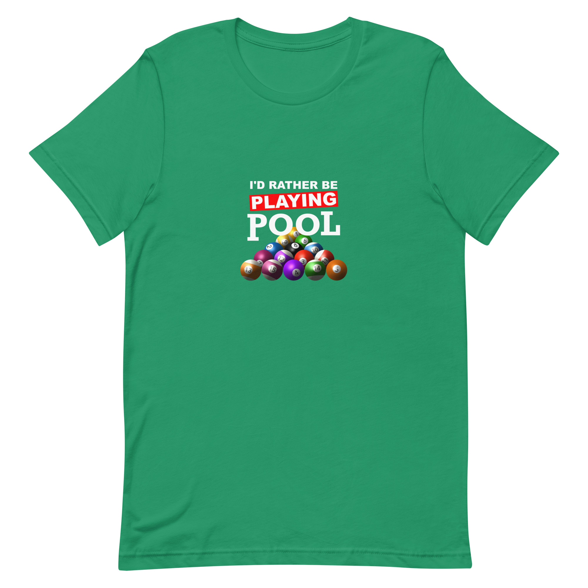 I'd Rather Be Playing Pool – color ink – premium unisex T-shirt - Image 10