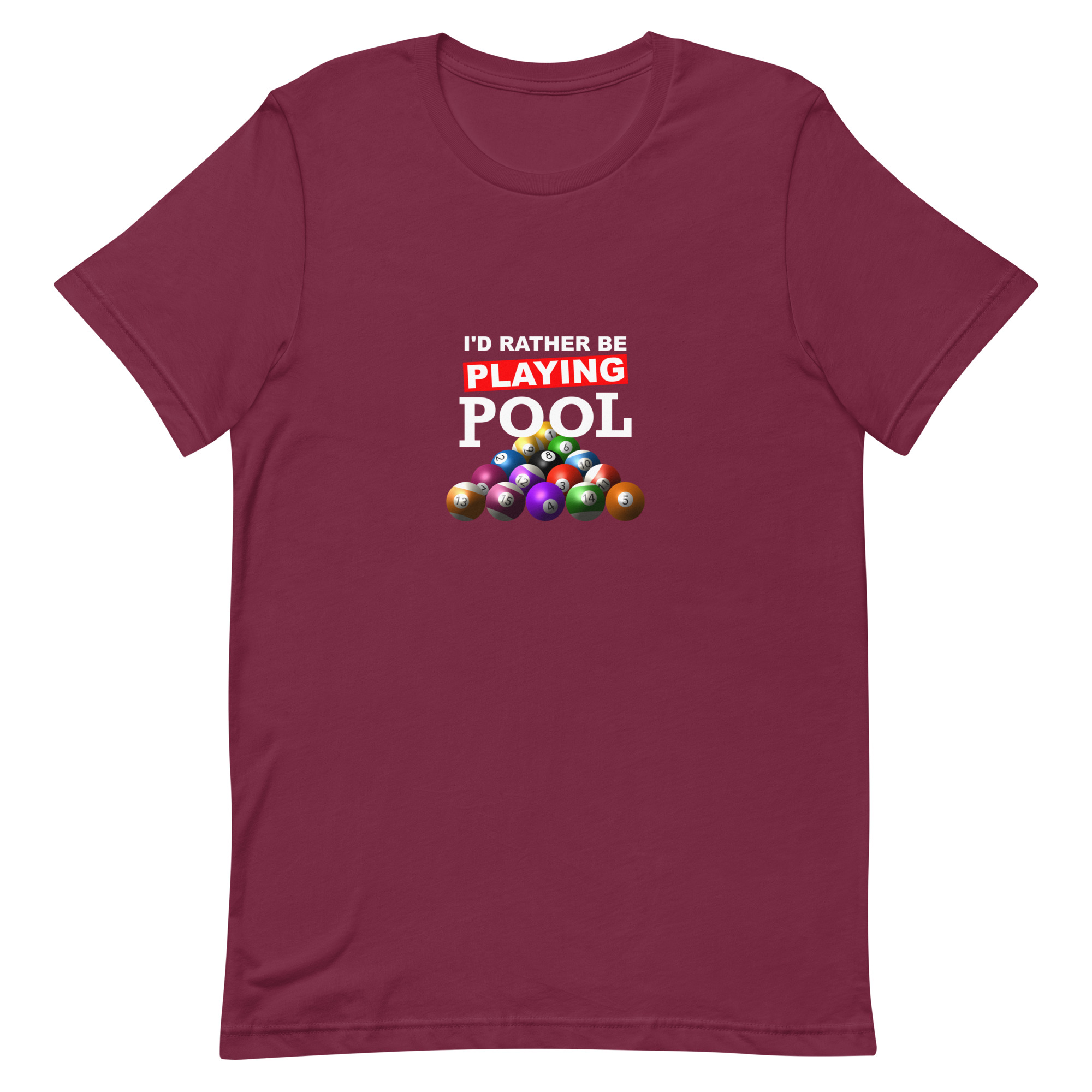 I'd Rather Be Playing Pool – color ink – premium unisex T-shirt - Image 6