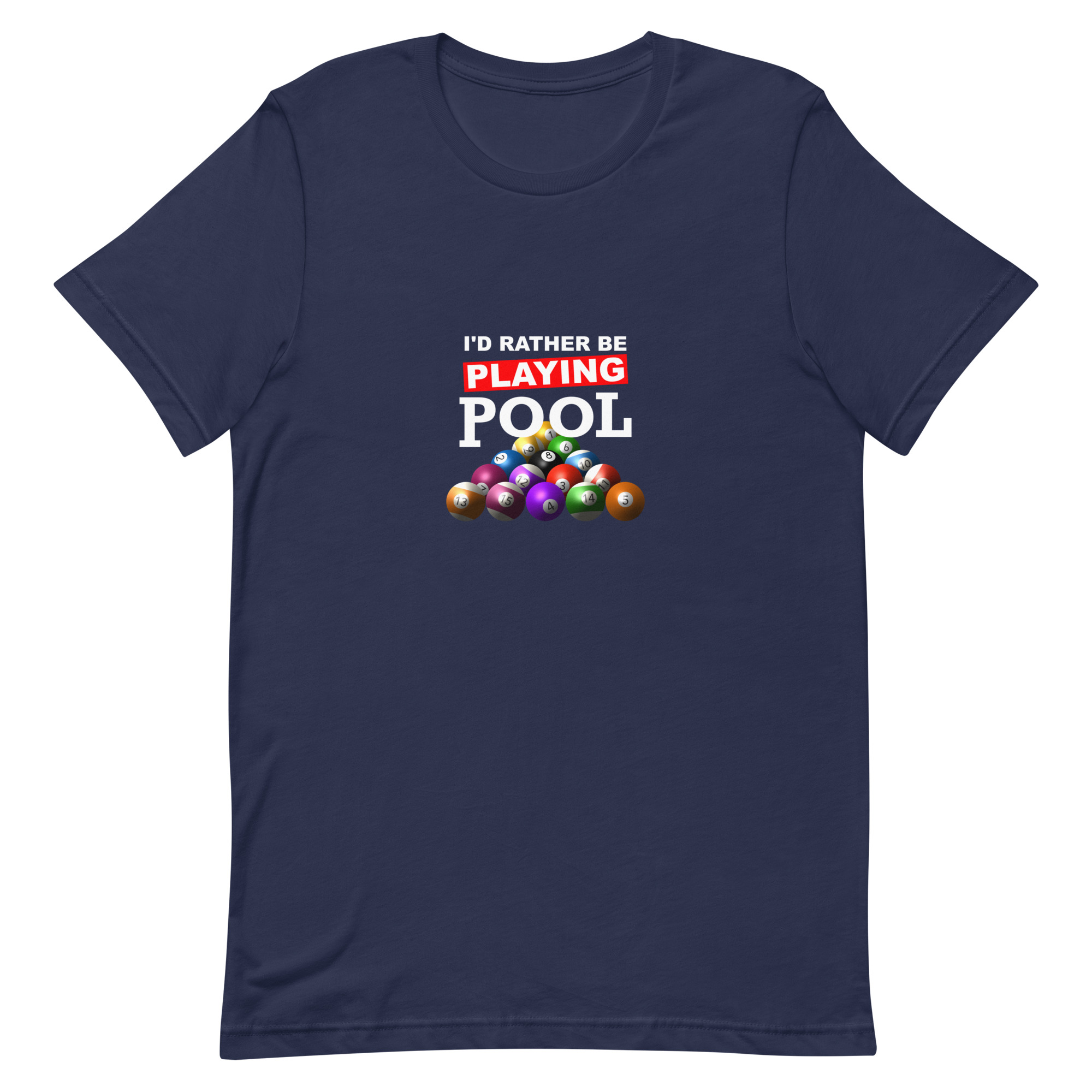 I'd Rather Be Playing Pool – color ink – premium unisex T-shirt - Image 4