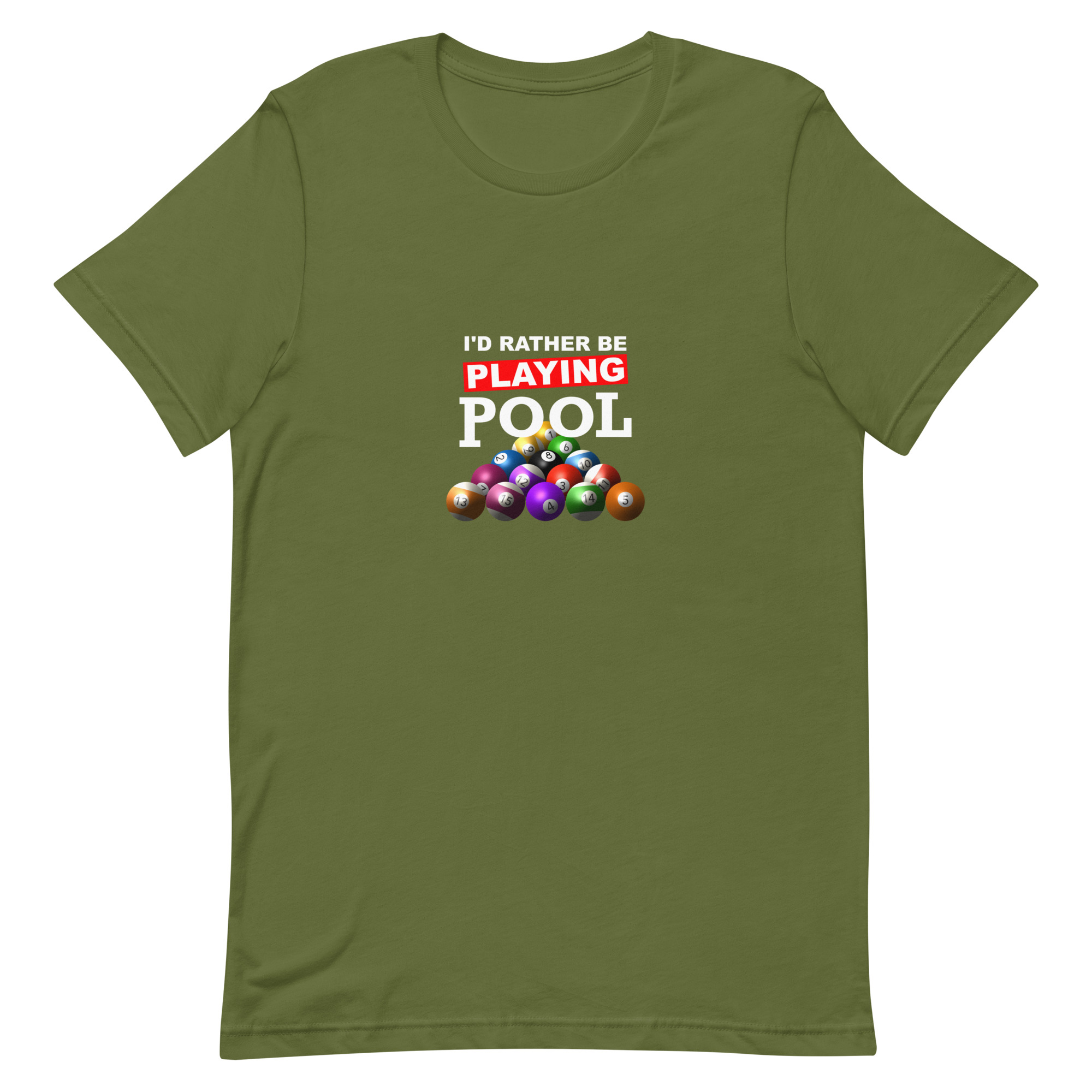 I'd Rather Be Playing Pool – color ink – premium unisex T-shirt - Image 9
