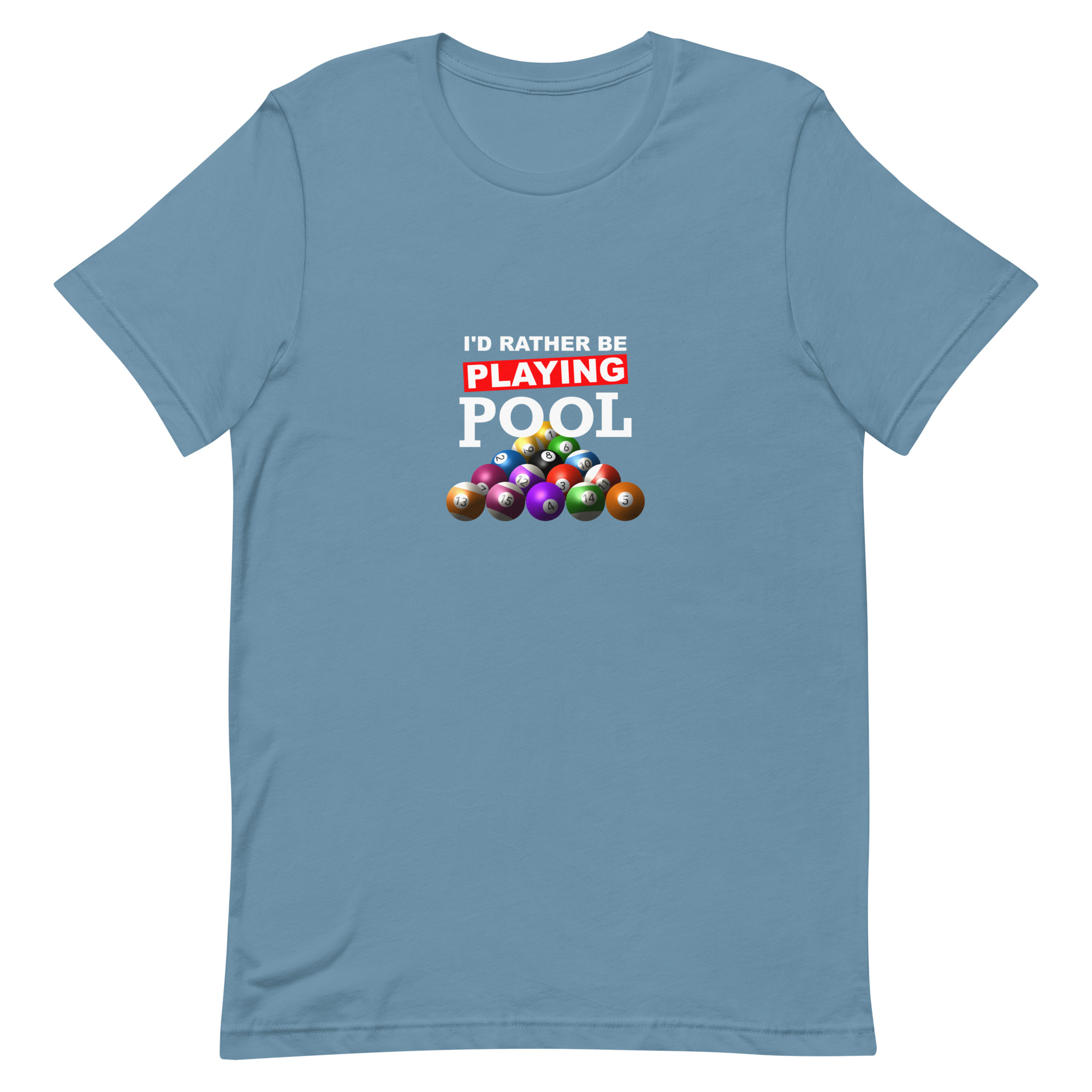 I'd Rather Be Playing Pool – color ink – premium unisex T-shirt - Image 11